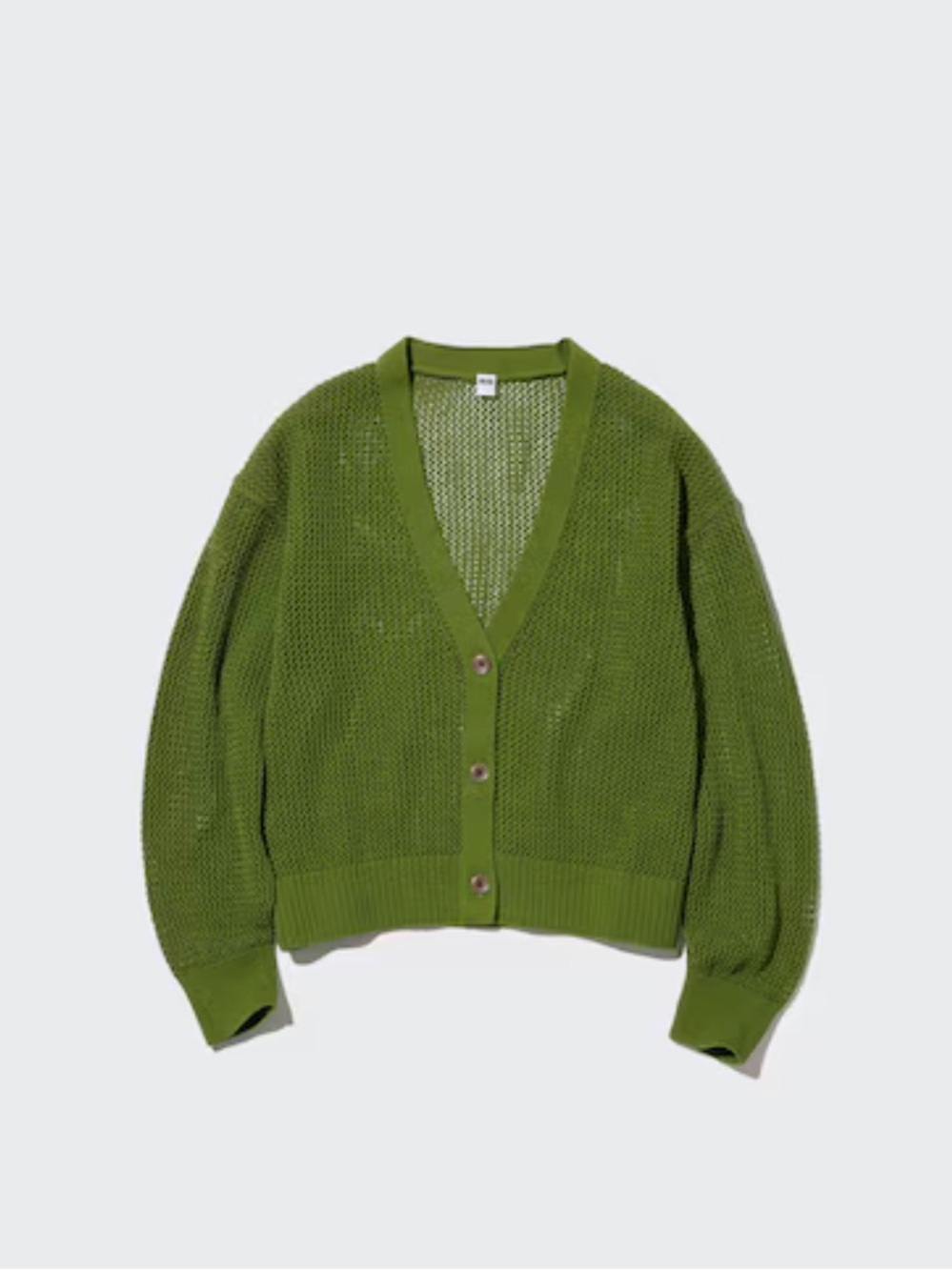 Uniqlo Green Mesh Cardigan